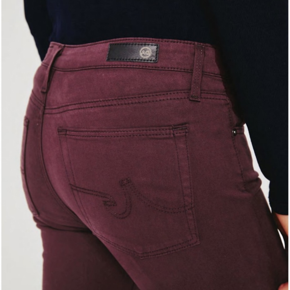AG STILT LIKE NEW CIGARETTE LEG JEANS IN SOFT PIMA COTTON FABRICATION COLOR PLUM - Picture 2 of 11